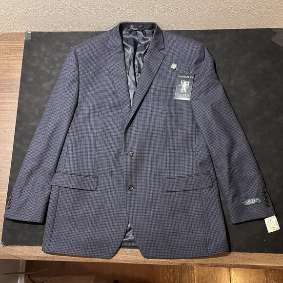 Lauren Ralph Lauren Other - Ralph Lauren Blazer Jacket Mens Wool 2 Button Business Windowpane New Vintage